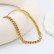 Simple temperament, female original design, niche flat snake bone splicing, six sided grinding necklace, collarbone chain, 2023 new trend