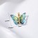 Advanced white shell rainbow gradient butterfly pendant handmade necklace pendant DIY accessory accessories