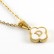 New Clover Pendant Stainless Steel 18K Gold Necklace Ins Style European and American Simple Shell Letter Clavicle Chain Necklace