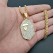 Titanium steel gold-plated rhinestone ape man BAPE accessory pendant necklace