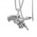 Vintage Titanium Pistol Gesture Pendant Necklace Stainless Steel Pistol Accessories Necklace Polishing Craftsmanship Necklace