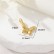 Simple and high-end color zirconia butterfly pendant DIY jewelry necklace bracelet 14K accessories wholesale