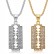 Hot selling hip-hop HOPHIP jewelry, titanium steel gold-plated diamond inlaid shaver blade pendant necklace