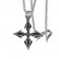 Titanium Cross Diamond Demon Slayer Pendant Punk Retro Necklace Trendy Men Stainless Steel Casting Pendant