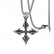 Titanium Cross Diamond Demon Slayer Pendant Punk Retro Necklace Trendy Men Stainless Steel Casting Pendant