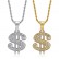 Hip hop HIPHOP Jewelry Titanium Steel Gold Plated Diamond Set USD Pendant Necklace