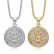 New West Coast Hip Hop Titanium Steel Casting Vacuum Gold Plated Bitcoin B Letter Pendant Necklace