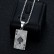 New Hip Hop HIPHOP Jewelry Titanium Steel Gold Plated Diamond Set Spades A Poker Pendant Necklace