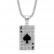 New Hip Hop HIPHOP Jewelry Titanium Steel Gold Plated Diamond Set Spades A Poker Pendant Necklace