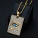 New hip-hop accessory titanium steel vacuum gold-plated diamond studded Horus Eye pendant necklace