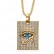 New hip-hop accessory titanium steel vacuum gold-plated diamond studded Horus Eye pendant necklace