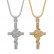 316 stainless steel gold-plated full diamond delicate snake plate cross pendant street dance rap outfit pendant