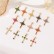 Vintage cross pendant with micro inlaid zircon necklace pendant DIY jewelry accessories wholesale