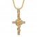 316 stainless steel gold-plated full diamond delicate snake plate cross pendant street dance rap outfit pendant