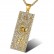 Hip hop HIPHOP Jewelry Titanium Steel Gold Plated Diamond Set USD Pendant Necklace