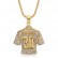 HIPHOP Jewelry Titanium Steel Gold Plated Diamond Set Football MESSI Messi No. 30 jersey pendant necklace