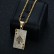 New Hip Hop HIPHOP Jewelry Titanium Steel Gold Plated Diamond Set Spades A Poker Pendant Necklace