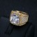 New 316 stainless steel gold-plated full diamond luxury inlaid 3A zircon hip-hop men's ring